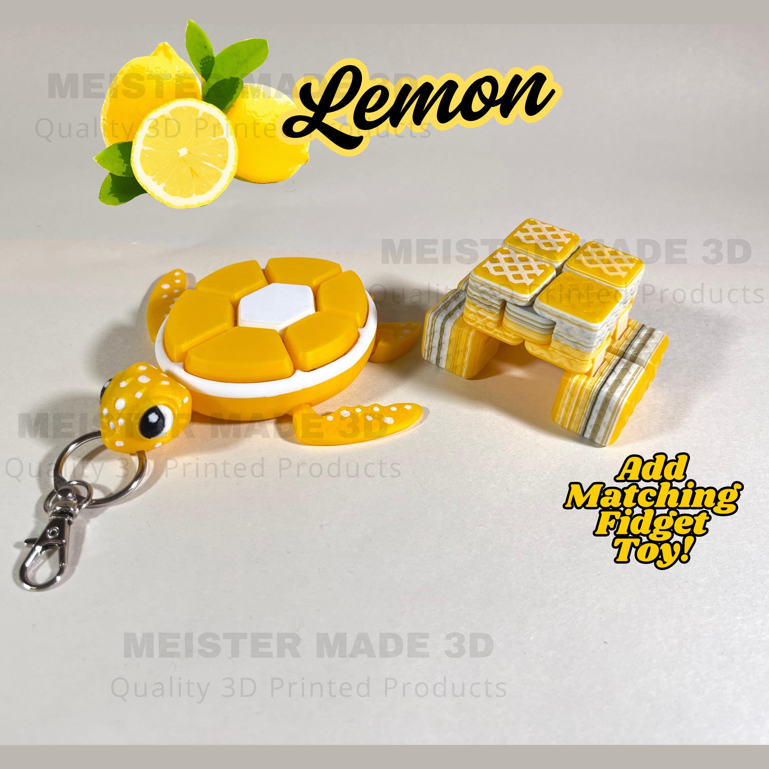 Turtle Fidget Clickers, Fruit Series, Desktop and Keychains, Sensory Toy, Autism, ADHD, Stress, Anxiety Relief, ASMR, cute fidget toys