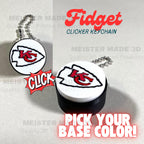 KC, Fidget Clicker Keychain, Kansas City, Arrowhead, sport gifts, ASMR, ADHD toys,  Desktop Toy, Sensory Toy, Autism, Chief, Stress, Anxiety