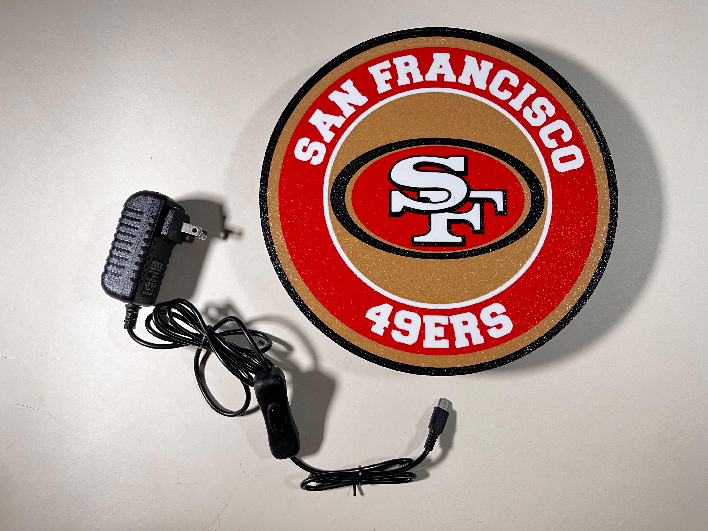 San Francisco Light Up Sign, Football, 49, LED Sign, gift for football lover, illuminated sign, sports gifts, trending sports gifts,
