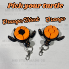 Halloween Turtle Fidget Clicker Keychains