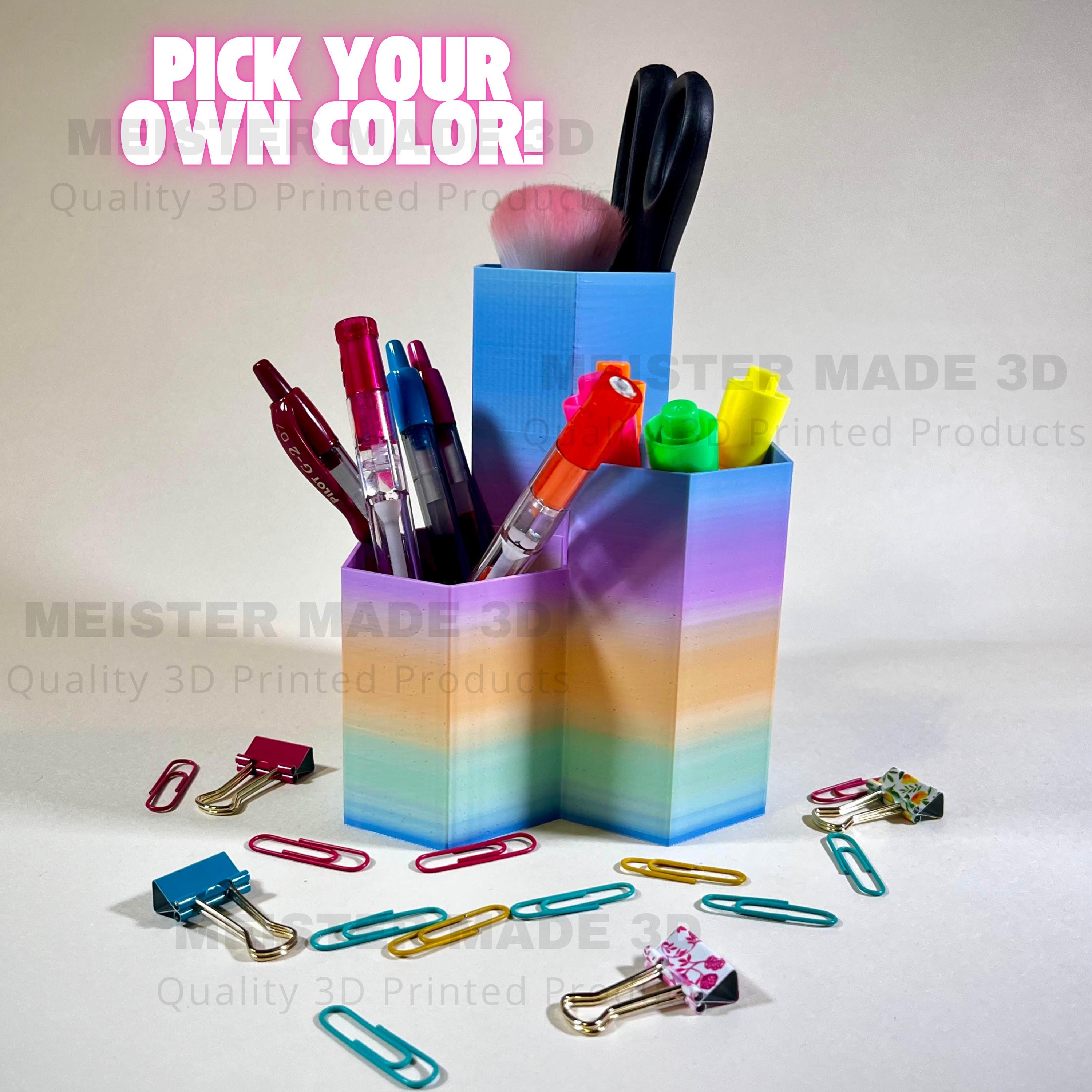 Desk organizer, Pencil pen paintbrush holder, office organization & supplies, Home Office Accessory, customizable, school supplies