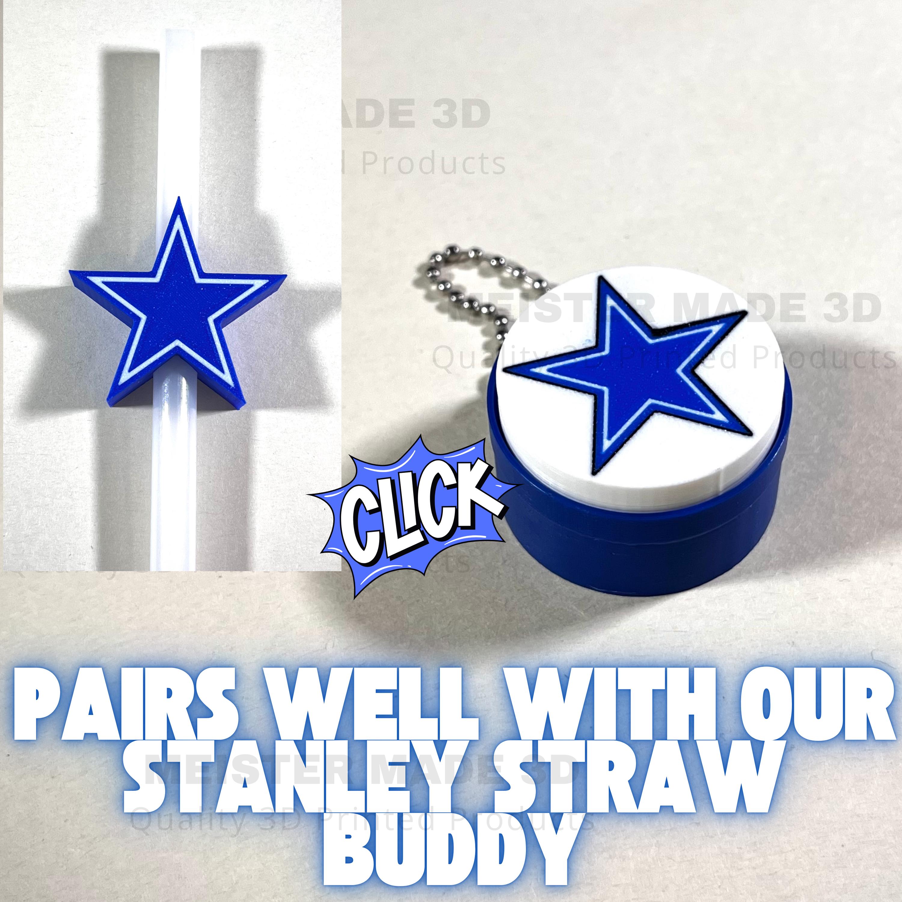 Cowboy, Fidget clicker keychain, star, football, Stanley accessories, Texas, sport gifts, ADHD toys, Sensory Toy, Dallas, Stress, Anxiety