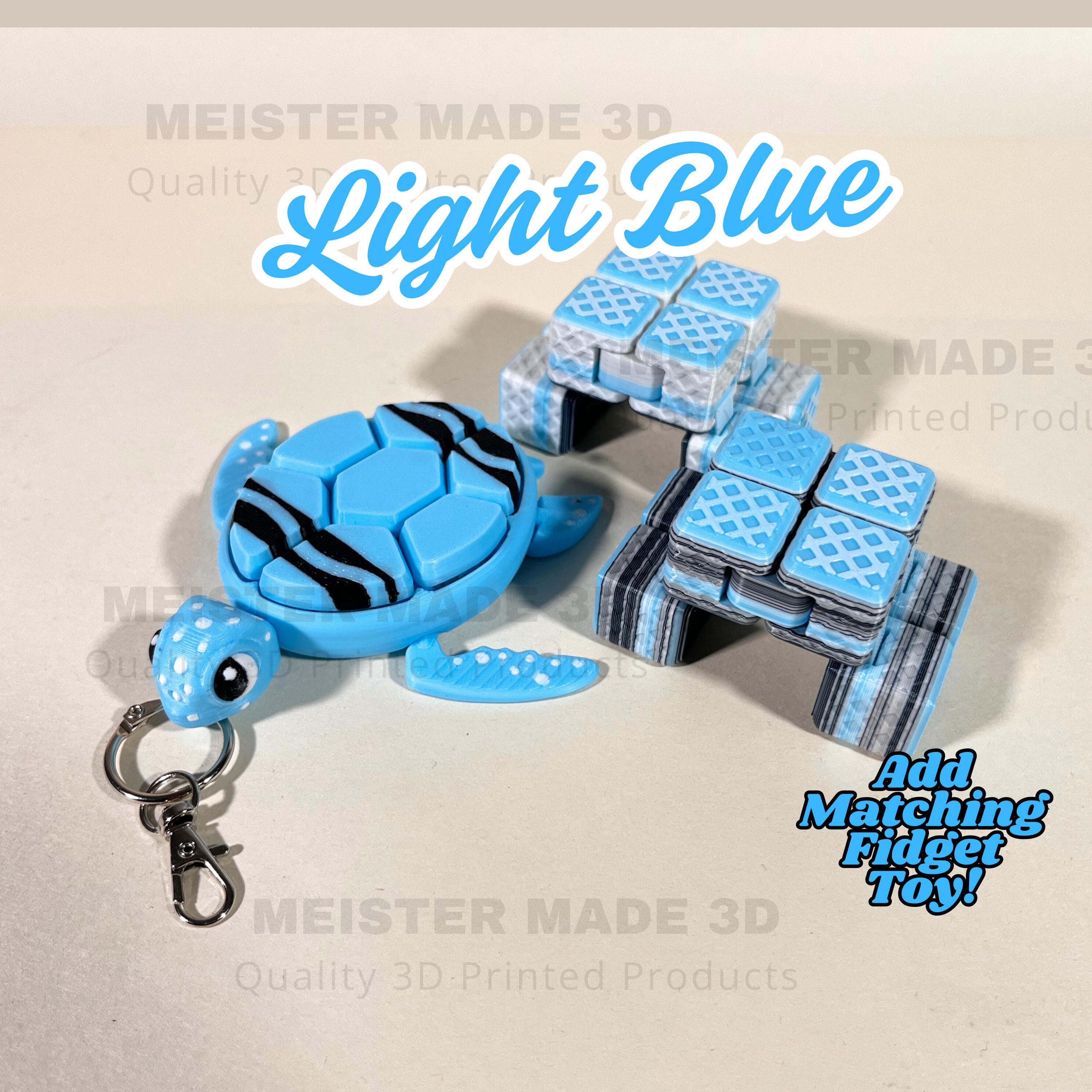 Turtle Fidget Clickers, Crayon Series, Desktop and Keychains, Sensory Toy, Autism, ADHD, Stress, Anxiety Relief, ASMR, cute fidget toys