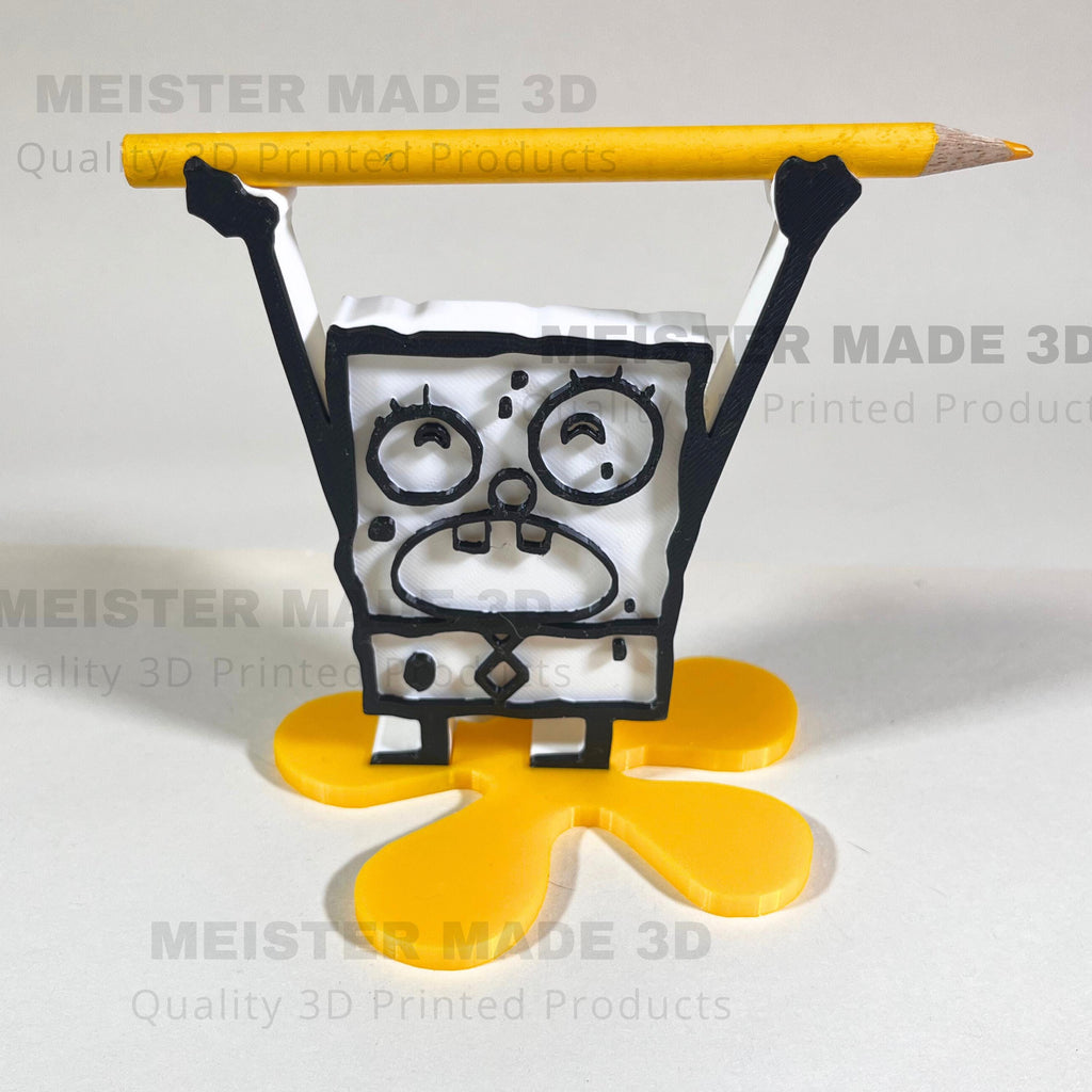DoodleBob Character Funny Gift Idea | pencil holder, doodle bob, pen holder, 3d art, unique gift, 3d printed, nostalgic, Me Hoy Minoy