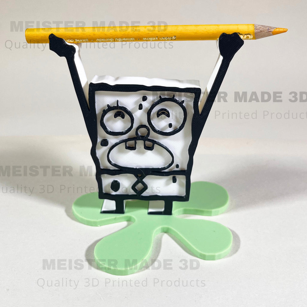 DoodleBob Character Funny Gift Idea | pencil holder, doodle bob, pen holder, 3d art, unique gift, 3d printed, nostalgic, Me Hoy Minoy