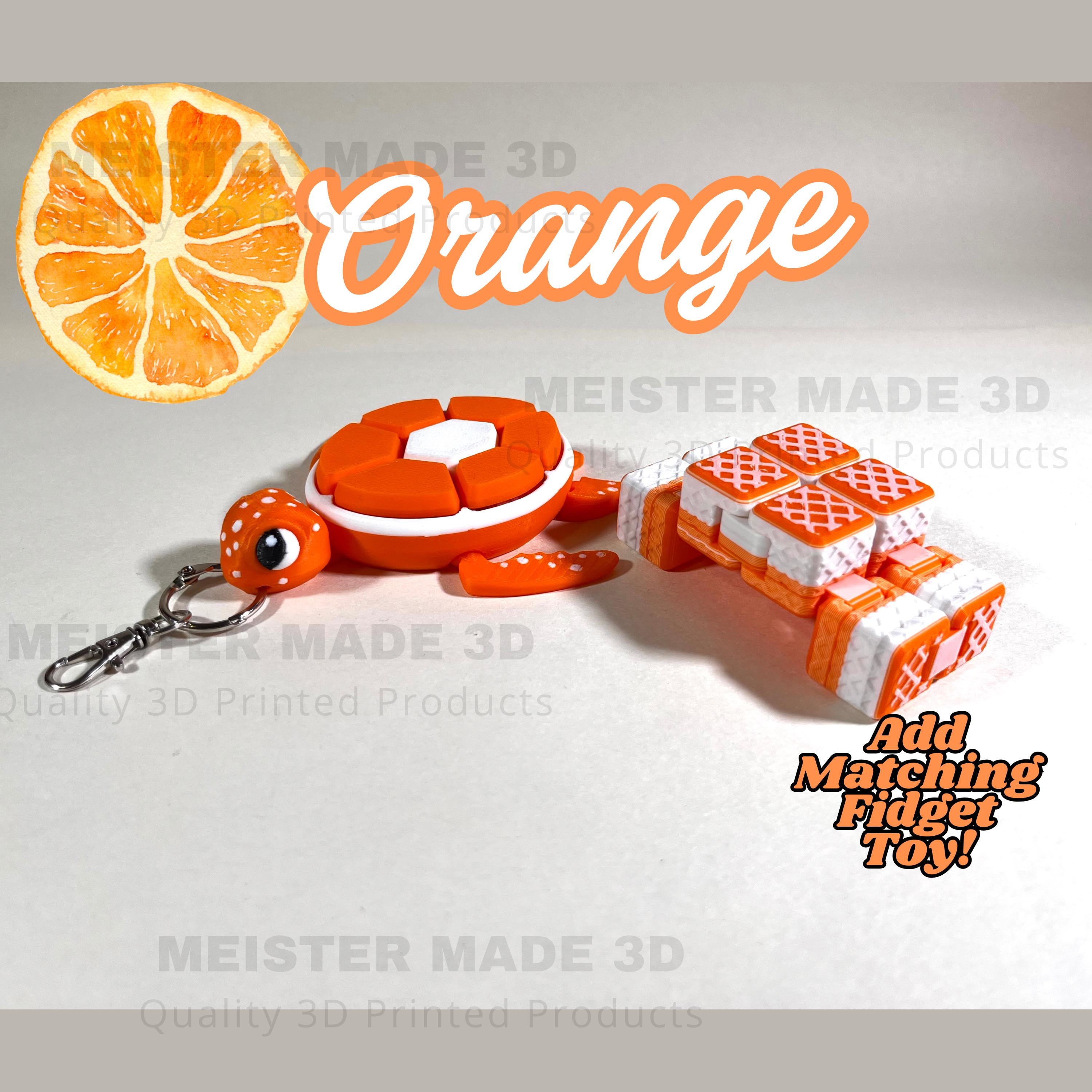 Turtle Fidget Clickers, Fruit Series, Desktop and Keychains, Sensory Toy, Autism, ADHD, Stress, Anxiety Relief, ASMR, cute fidget toys