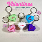 Valentines Heart Fidget Clicker Keychains, Valentines Gifts