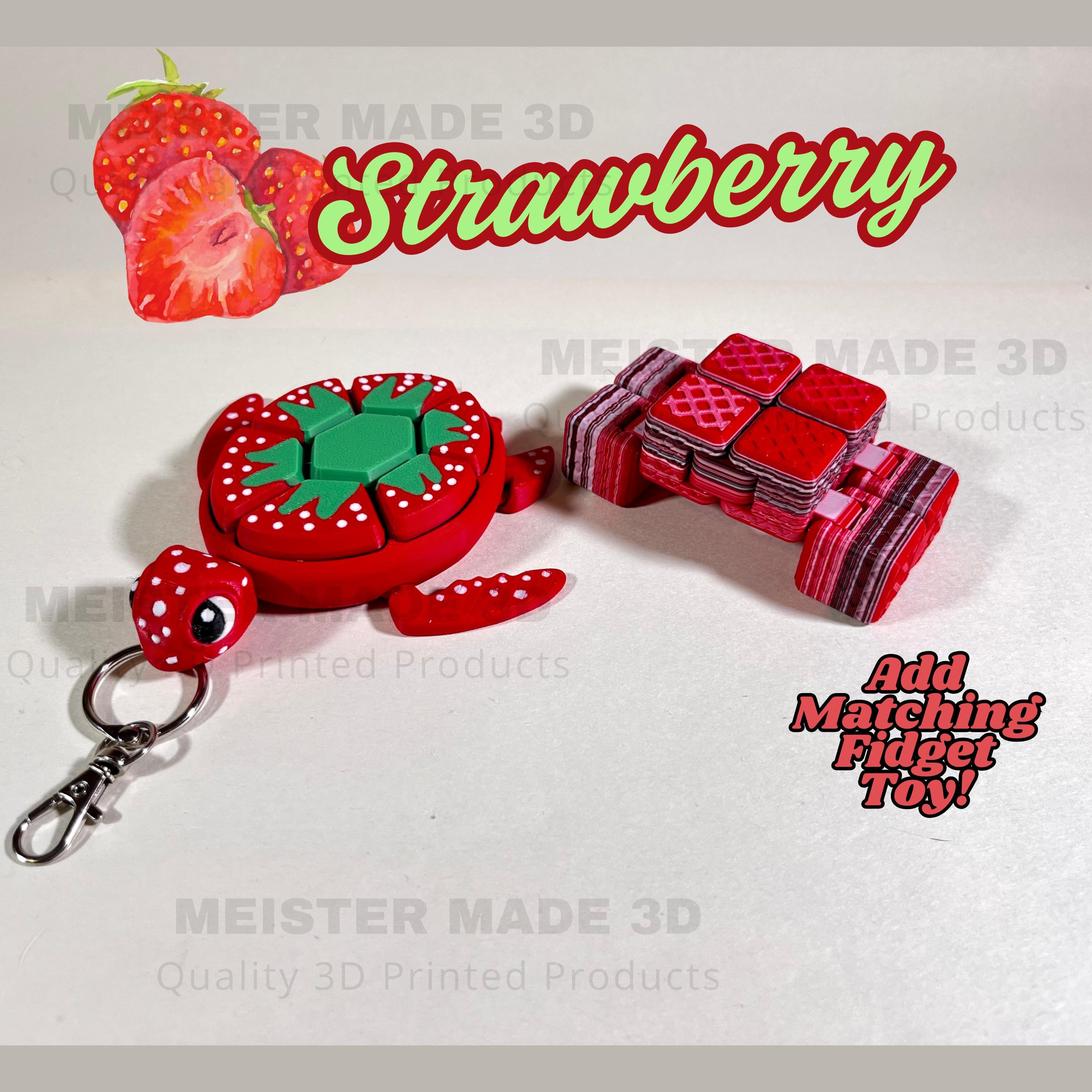 Turtle Fidget Clickers, Fruit Series, Desktop and Keychains, Sensory Toy, Autism, ADHD, Stress, Anxiety Relief, ASMR, cute fidget toys