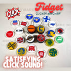 Railroad Fidget Clicker Keychains, train gifts, railroad collector, model railroad gift, Stanley accessories, train enthusiast, ASMR, ADHD