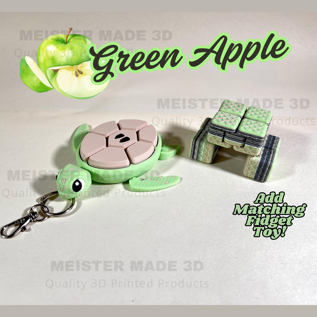 Turtle Fidget Clickers, Fruit Series, Desktop and Keychains, Sensory Toy, Autism, ADHD, Stress, Anxiety Relief, ASMR, cute fidget toys