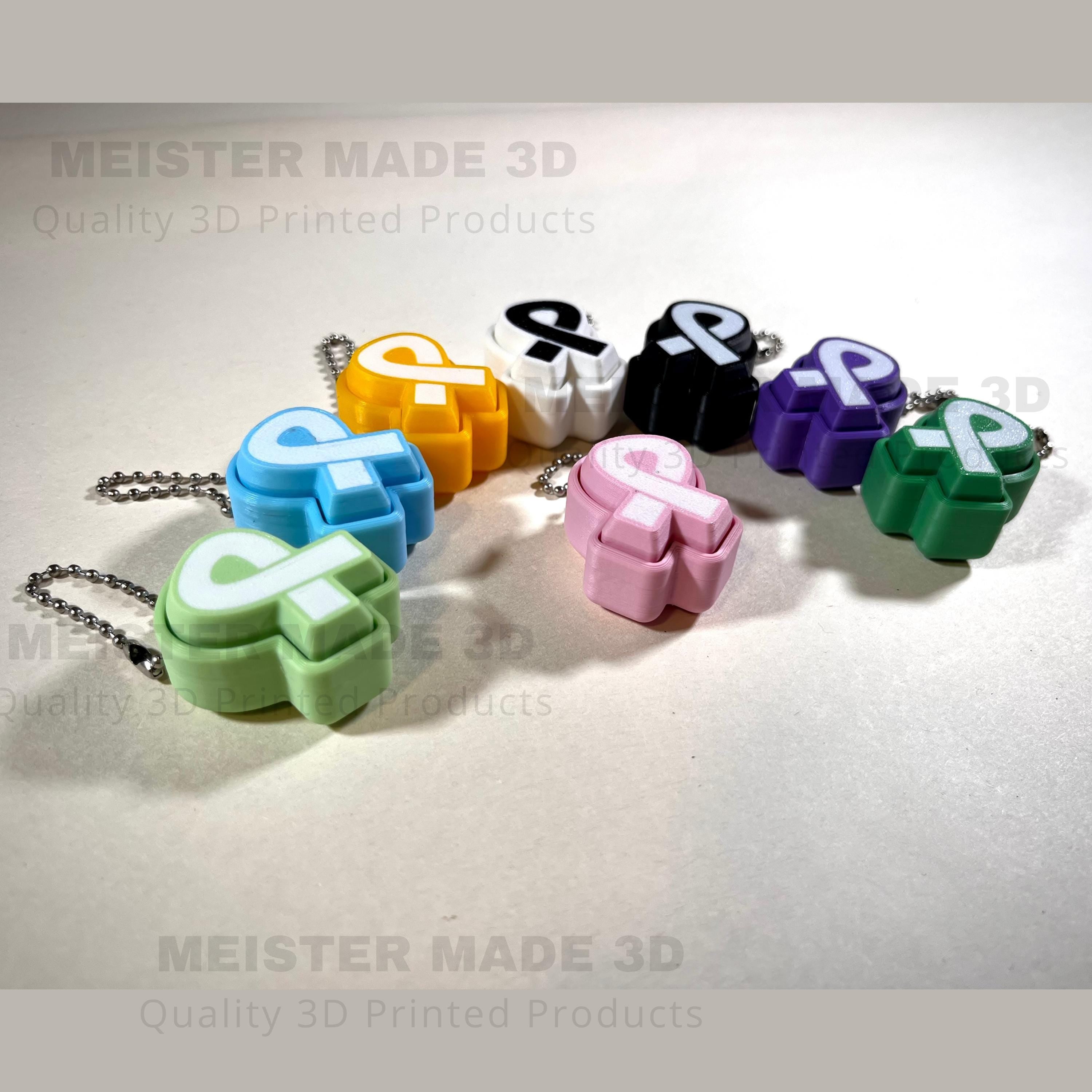 Breast Cancer awareness fidget clicker keychain, Desktop Toy, Sensory Toy, Autism, ADHD, Stress, Anxiety Relief, ASMR, cancer support gifts