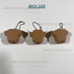 Highland Cow Fidget Clicker Keychain with Horn or No Horn Base and 3 Cap Options | 3D Printed Sensory Toy for Stress Relief and Fun, ADHD