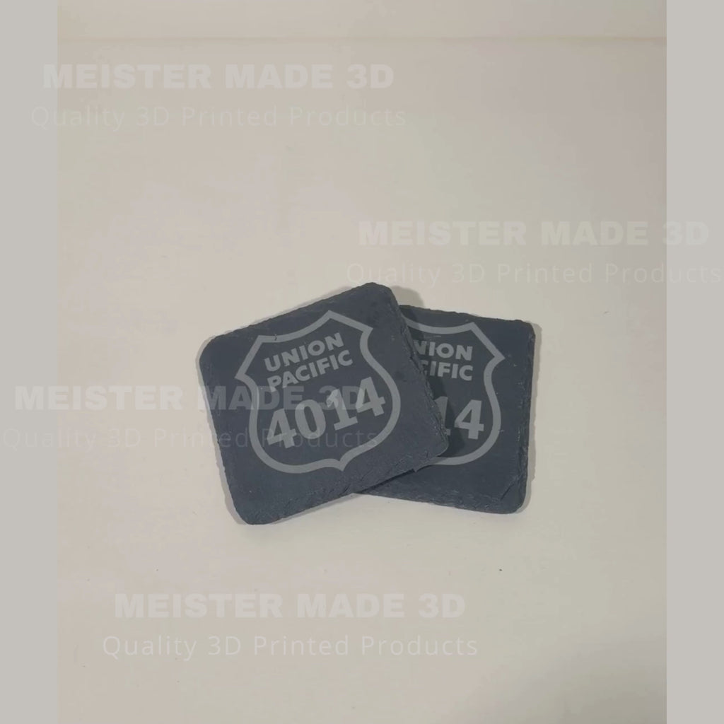 Union Pacific Big Boy 4014 Slate Coasters - Set Of 4