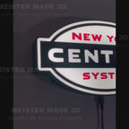 New York Central System LED Illuminated Train Sign, NYC