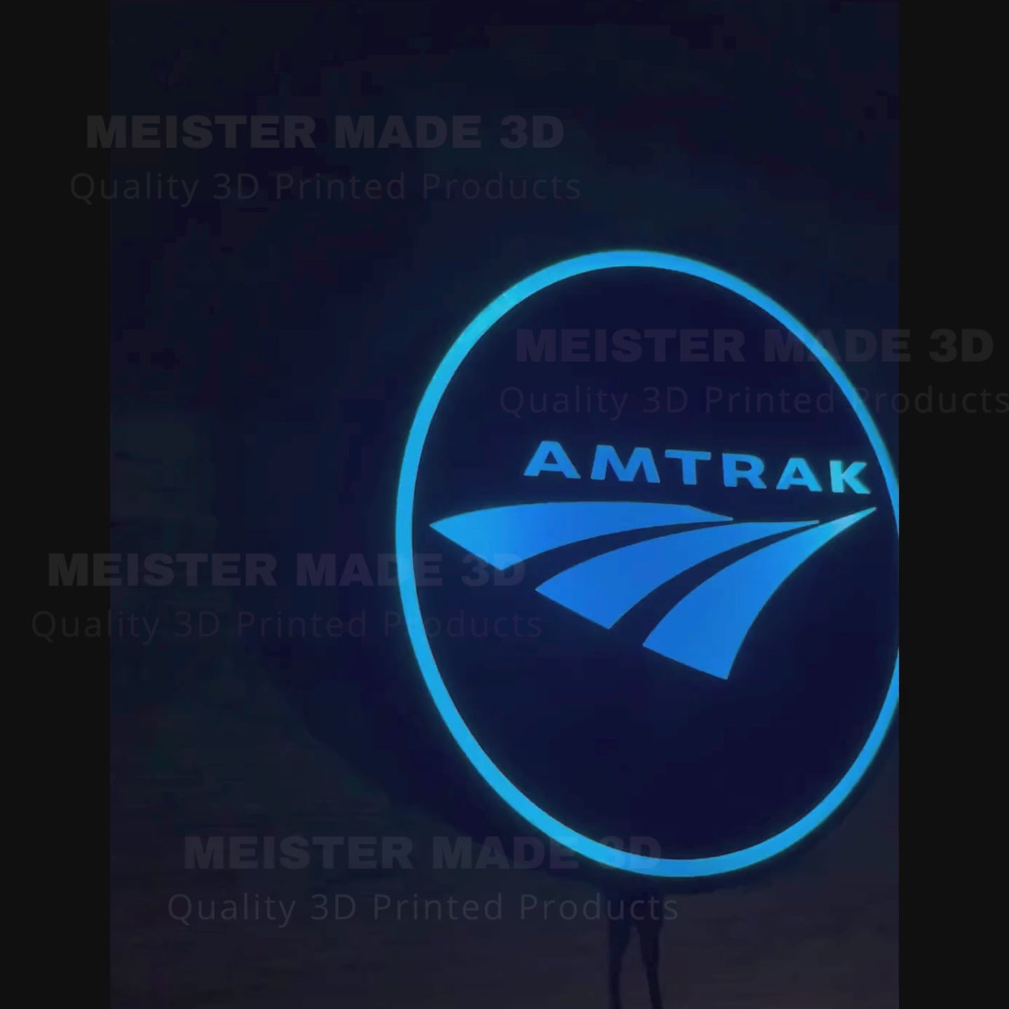 Amtrak LED Illuminated Train Sign
