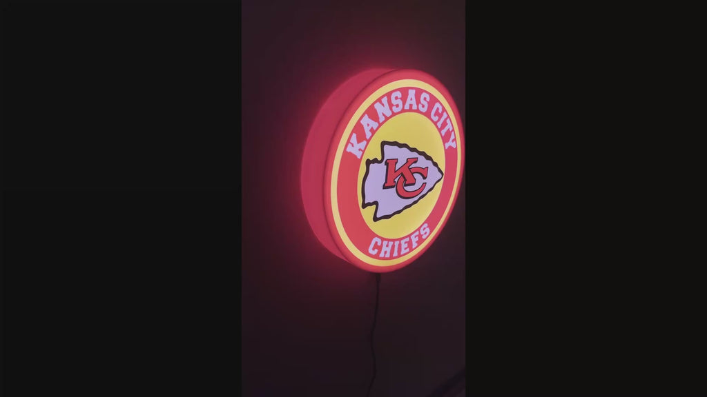 KC, Chief, Light Up Sign, Football, Kansas City, LED Sign, gift for football lover, illuminated sign, sports gifts, trending sports gifts