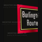 Burlington Route LED Illuminated Train Sign