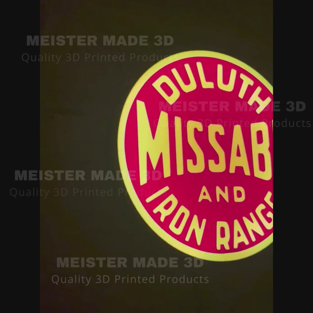 Duluth Missabe & Iron Range LED Illuminated Train Sign