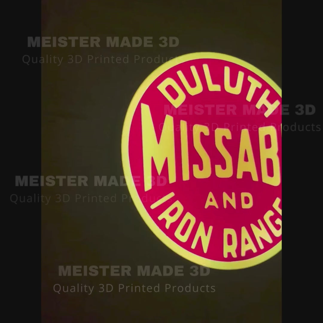 Duluth Missabe & Iron Range LED Illuminated Train Sign