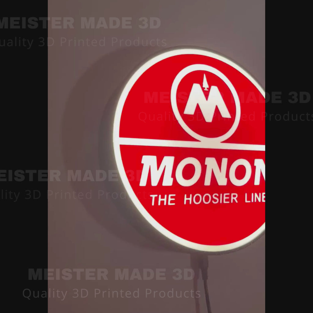 Monon LED Illuminated Train Sign