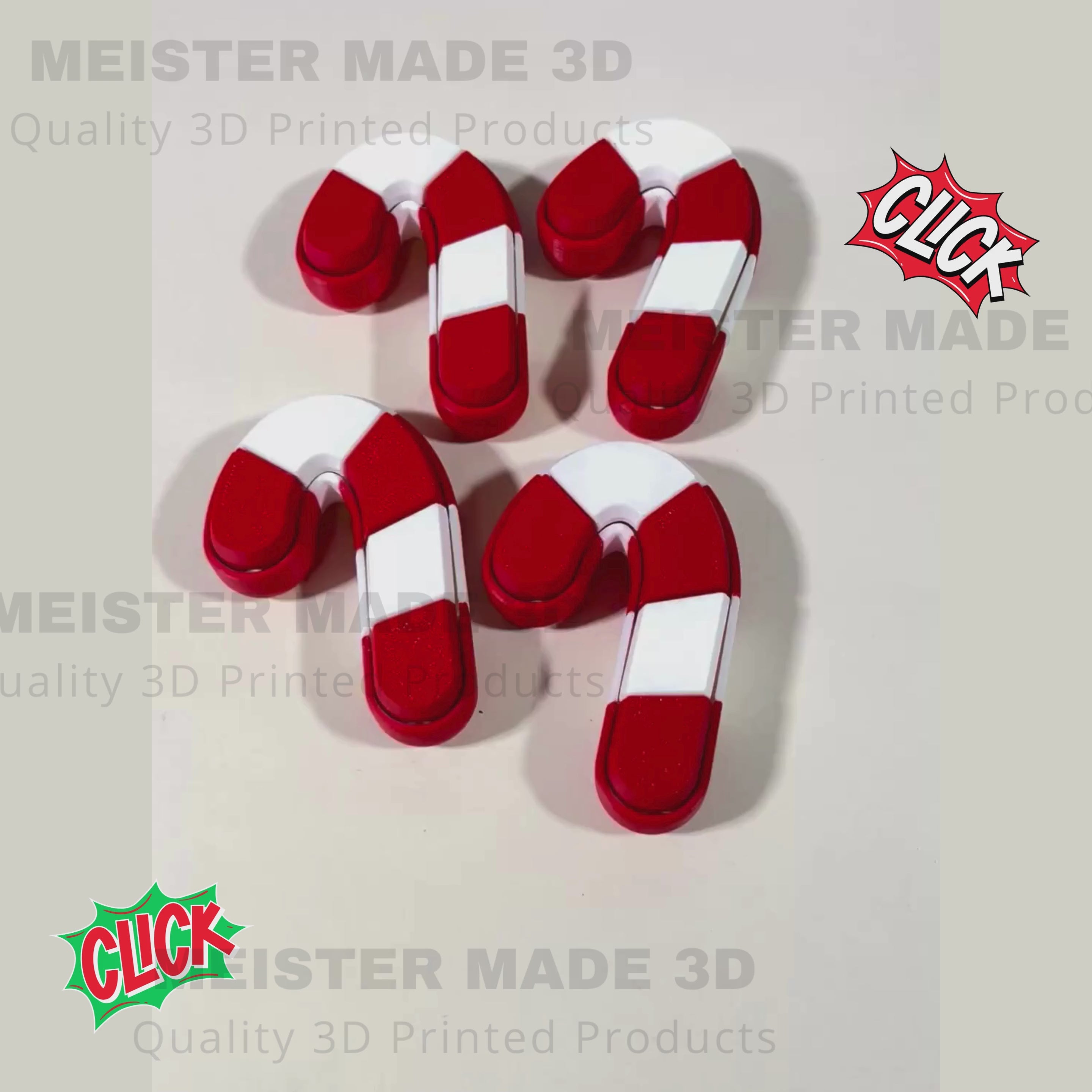 Candy Cane Fidget Clicker