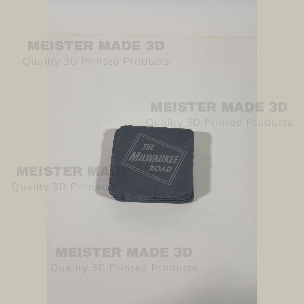 Milwaukee Road Slate Coasters - Set of 4