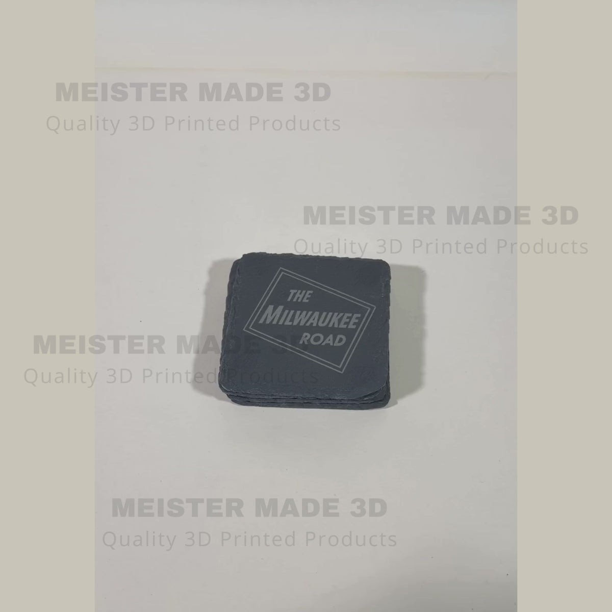 Milwaukee Road Slate Coasters - Set of 4