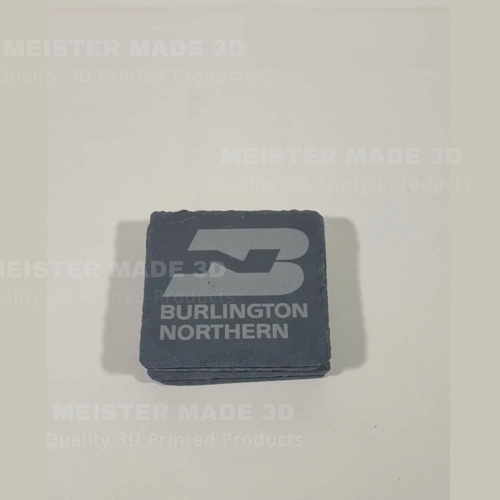 Burlington Northern Slate Coasters - Set Of 4